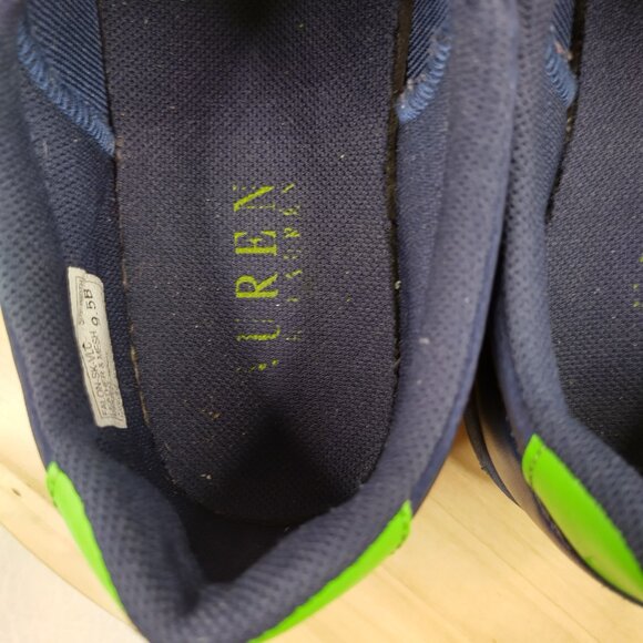 Ralph Lauren Falon Blue & Green Leather Mesh Casual Sneakers Woman US 9.5B - Picture 10 of 13